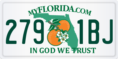 FL license plate 2791BJ
