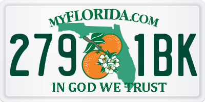 FL license plate 2791BK