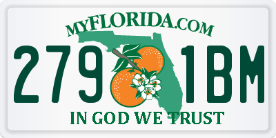 FL license plate 2791BM