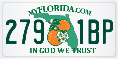 FL license plate 2791BP
