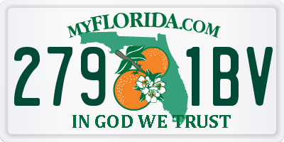 FL license plate 2791BV