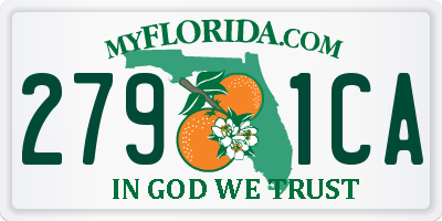FL license plate 2791CA