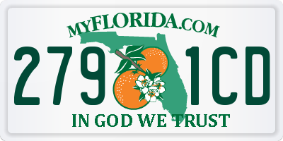 FL license plate 2791CD