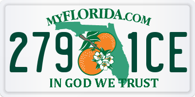 FL license plate 2791CE