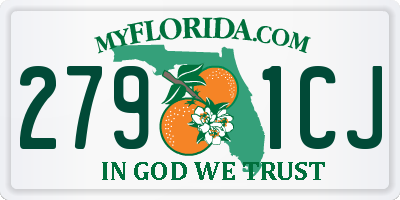 FL license plate 2791CJ