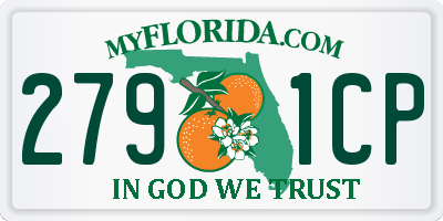 FL license plate 2791CP
