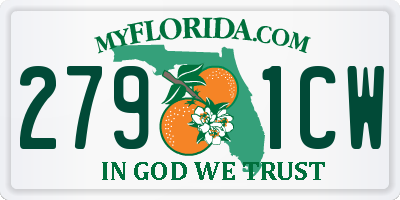 FL license plate 2791CW