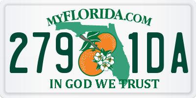 FL license plate 2791DA