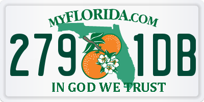 FL license plate 2791DB