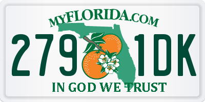 FL license plate 2791DK