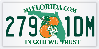FL license plate 2791DM