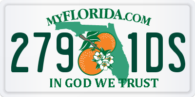 FL license plate 2791DS