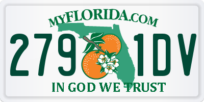 FL license plate 2791DV