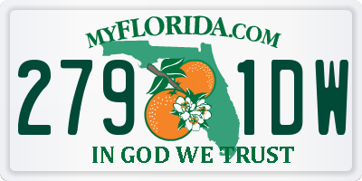 FL license plate 2791DW