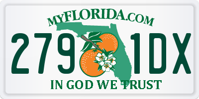 FL license plate 2791DX