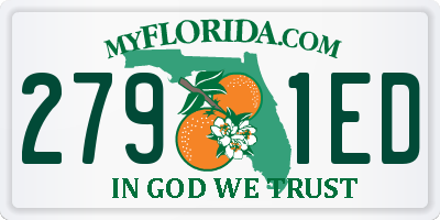 FL license plate 2791ED