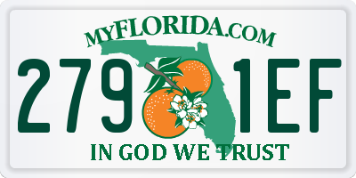 FL license plate 2791EF