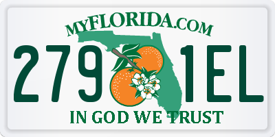 FL license plate 2791EL