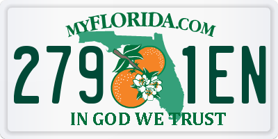 FL license plate 2791EN