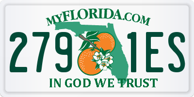FL license plate 2791ES
