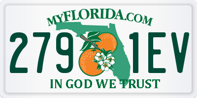 FL license plate 2791EV