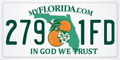 FL license plate 2791FD