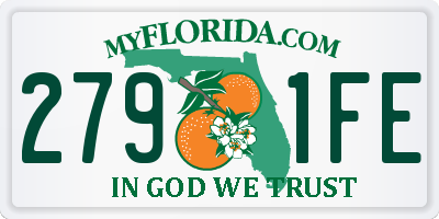 FL license plate 2791FE