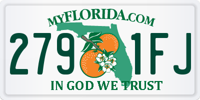 FL license plate 2791FJ