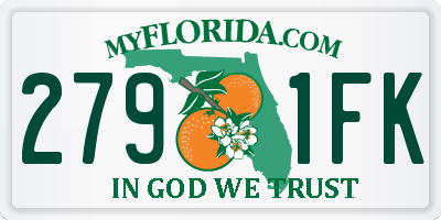 FL license plate 2791FK