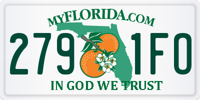 FL license plate 2791FO
