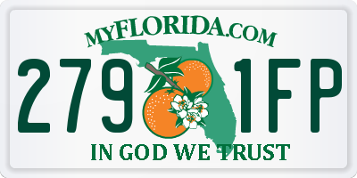 FL license plate 2791FP