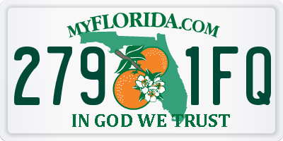 FL license plate 2791FQ