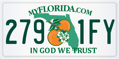 FL license plate 2791FY