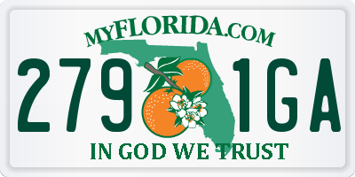 FL license plate 2791GA