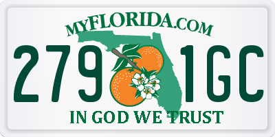 FL license plate 2791GC