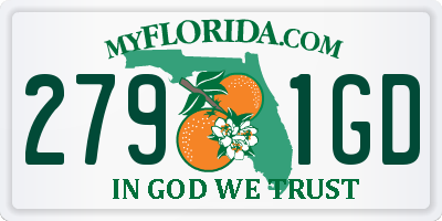 FL license plate 2791GD