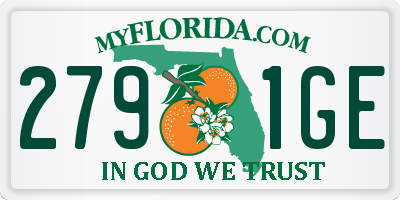 FL license plate 2791GE