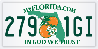 FL license plate 2791GI