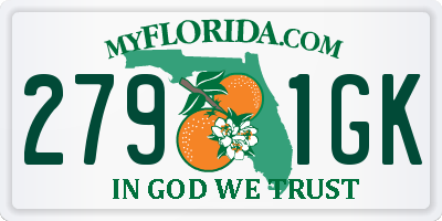 FL license plate 2791GK