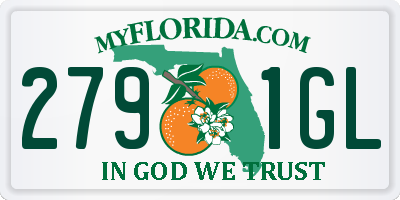 FL license plate 2791GL