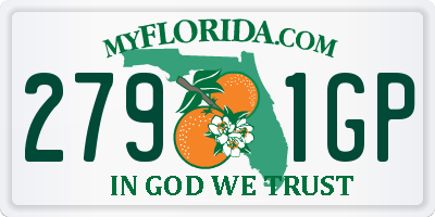 FL license plate 2791GP