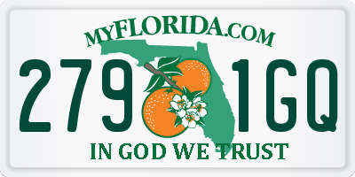 FL license plate 2791GQ