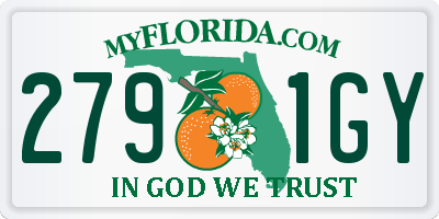 FL license plate 2791GY