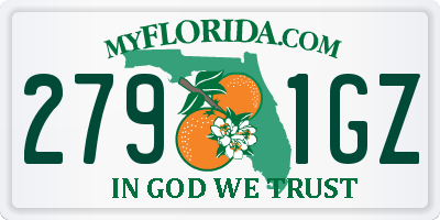 FL license plate 2791GZ