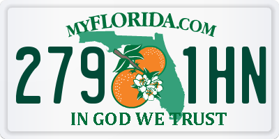 FL license plate 2791HN
