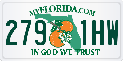 FL license plate 2791HW