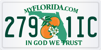 FL license plate 2791IC