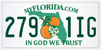 FL license plate 2791IG