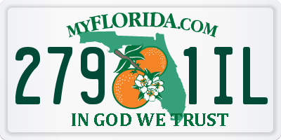 FL license plate 2791IL