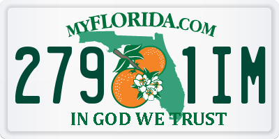 FL license plate 2791IM